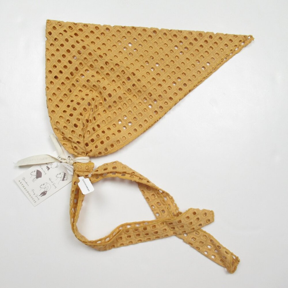 Anthropologie Eyelet Head Scarf - Yellow
